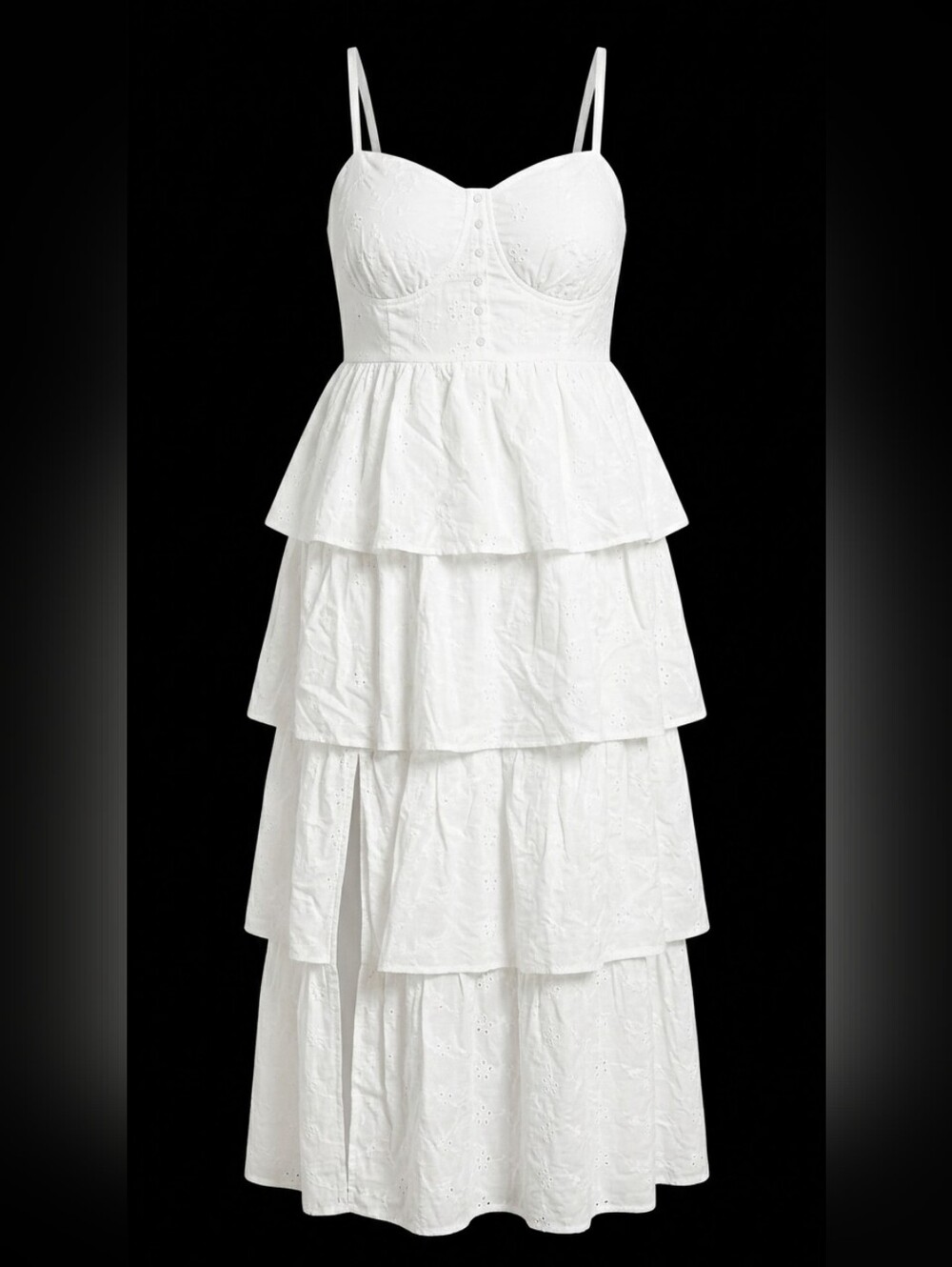 Astr The Label × Nuuly White Tiered Eyelet Summer Dress - Women